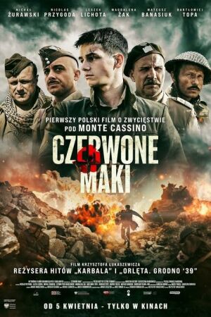 Красные маки постер 4К